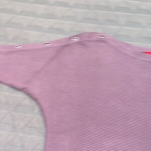 Jennifer Lopez Mauve Ribbed Knit Top